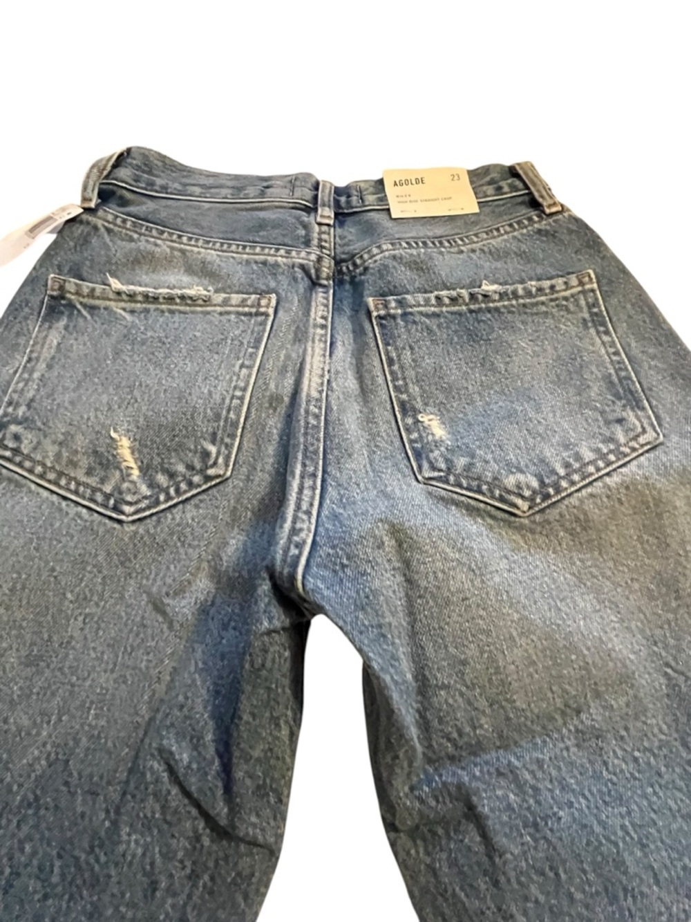 Agolde Riley Cropped High Rise Straight Jeans - Picture 7 of 10
